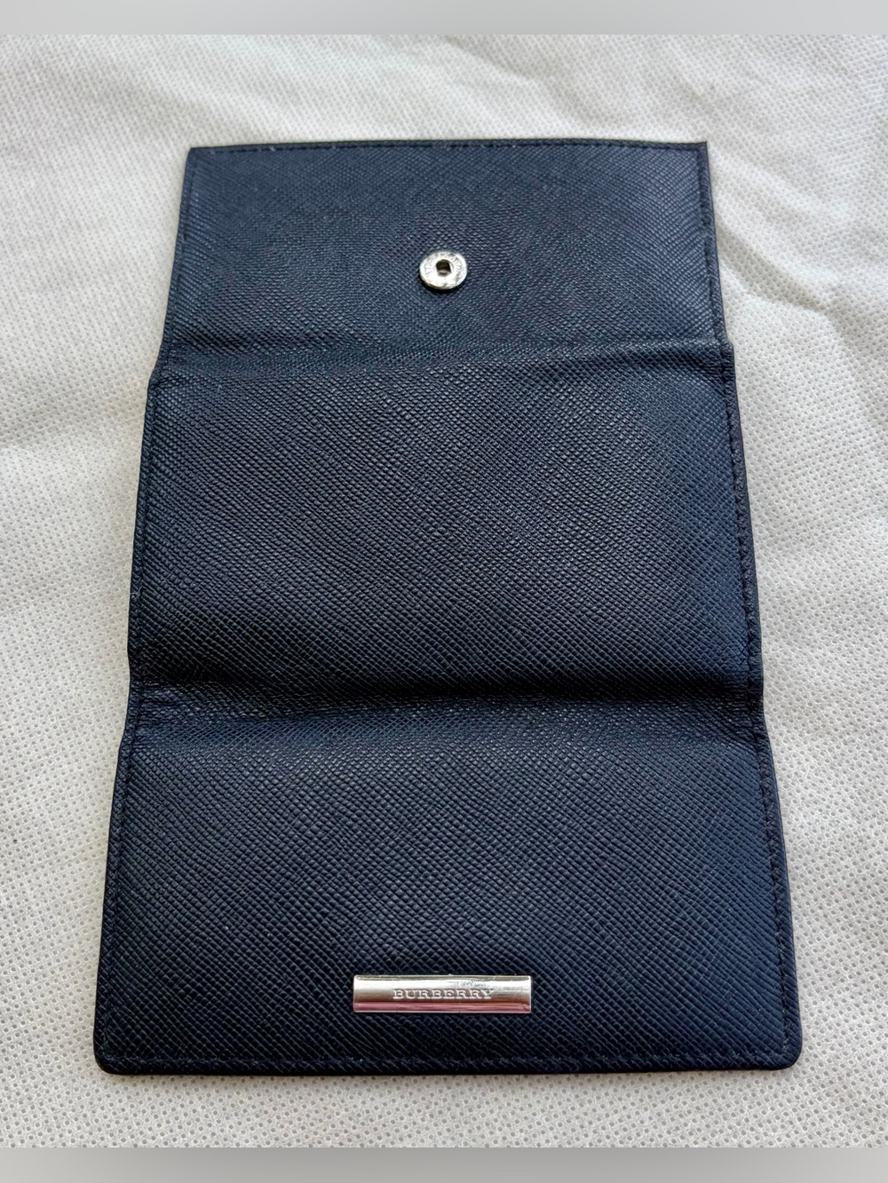 EUC!!! AUTHENTIC BURBERRY Black Leather Nova Check Key Case and card holder. - Picture 6 of 7